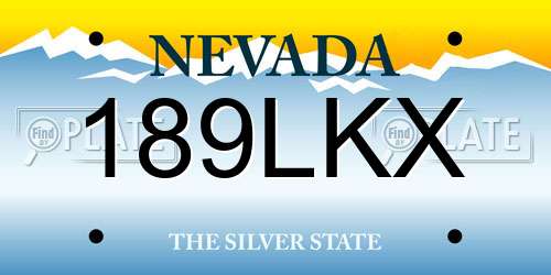 189LKX Nevada License Plate
