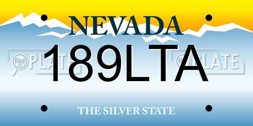 189LTA Nevada License Plate