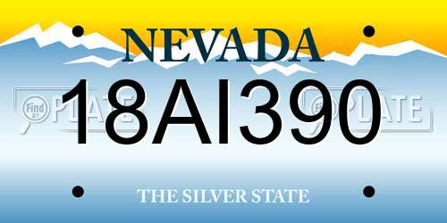 18AI390 Nevada License Plate