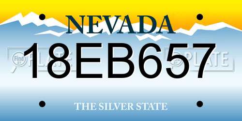 18EB657 Nevada License Plate