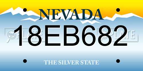 18EB682 Nevada License Plate