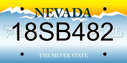18SB482 Nevada License Plate
