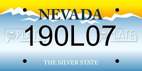 190L07 Nevada License Plate