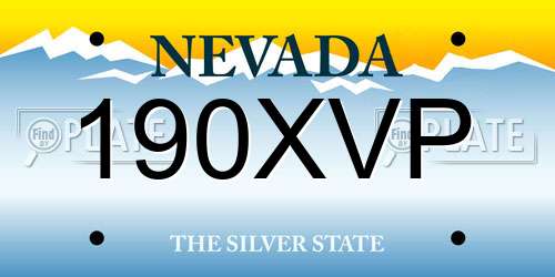 190XVP Nevada License Plate