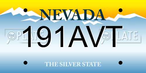 191AVT Nevada License Plate