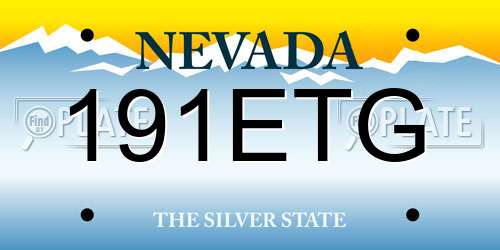 191ETG Nevada License Plate