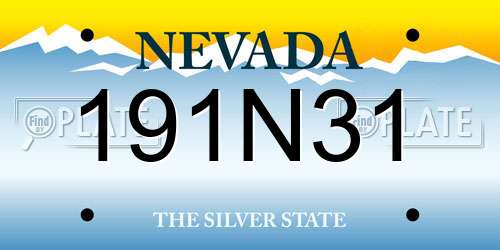 191N31 Nevada License Plate