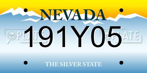 191Y05 Nevada License Plate