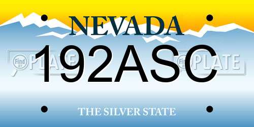 192ASC Nevada License Plate