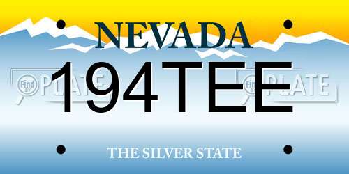 194TEE Nevada License Plate
