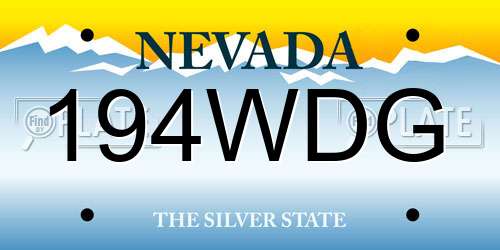 194WDG Nevada License Plate