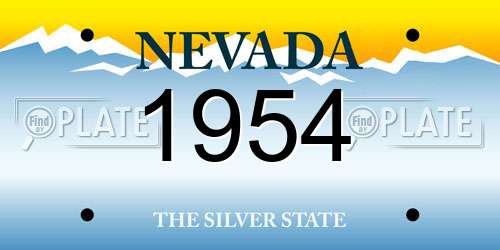 1954 Nevada License Plate
