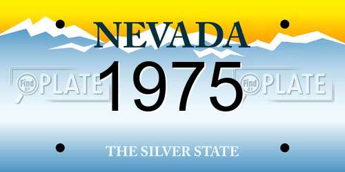 1975 Nevada License Plate