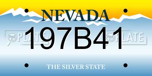 197B41 Nevada License Plate