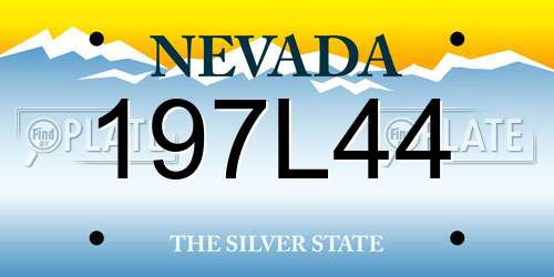 197L44 Nevada License Plate