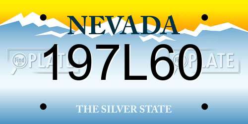 197L60 Nevada License Plate