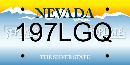 197LGQ Nevada License Plate
