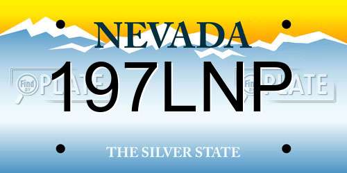 197LNP Nevada License Plate