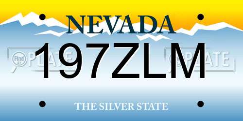 197ZLM Nevada License Plate