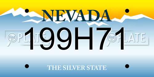 199H71 Nevada License Plate