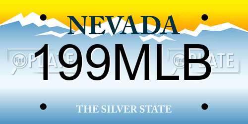 199MLB Nevada License Plate