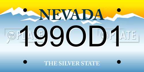 199OD1 Nevada License Plate
