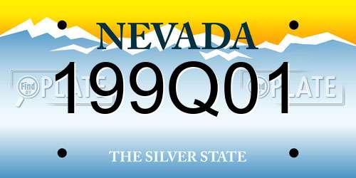199Q01 Nevada License Plate