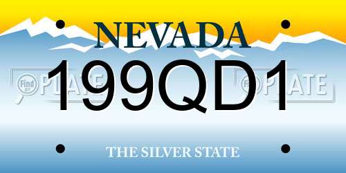 199QD1 Nevada License Plate