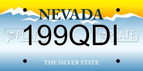 199QDI Nevada License Plate