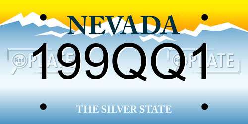 199QQ1 Nevada License Plate
