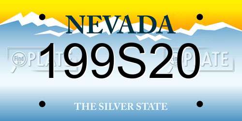 199S20 Nevada License Plate