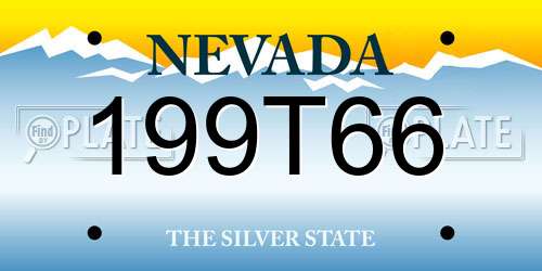 199T66 Nevada License Plate