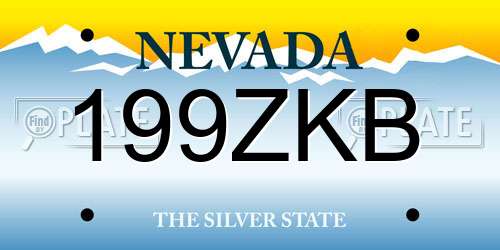 199ZKB Nevada License Plate