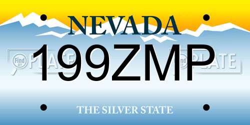 199ZMP Nevada License Plate