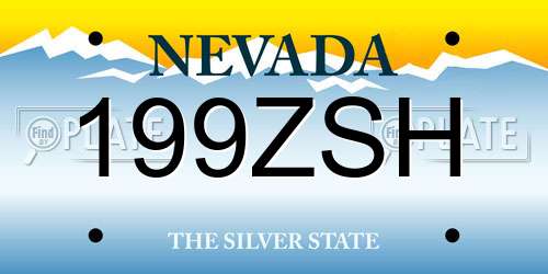 199ZSH Nevada License Plate