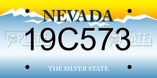 19C573 Nevada License Plate
