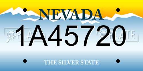 1A45720 Nevada License Plate