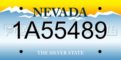 1A55489 Nevada License Plate