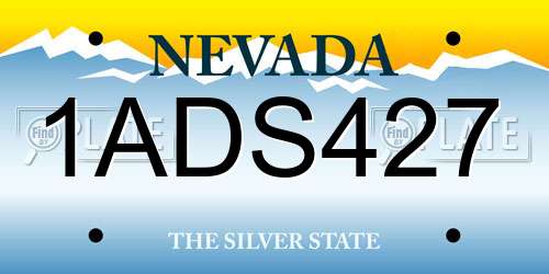 1ADS427 Nevada License Plate