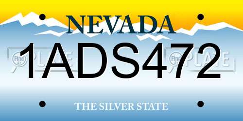 1ADS472 Nevada License Plate