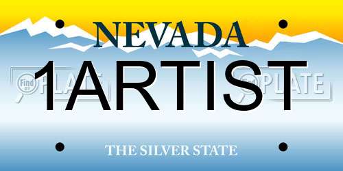 1ARTIST Nevada License Plate