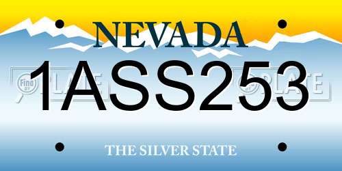 1ASS253 Nevada License Plate