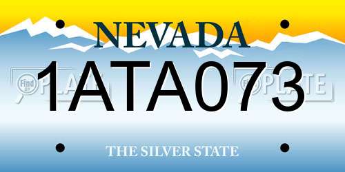1ATA073 Nevada License Plate