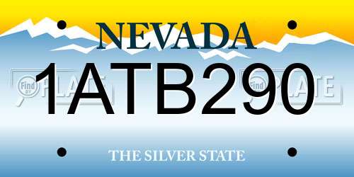 1ATB290 Nevada License Plate