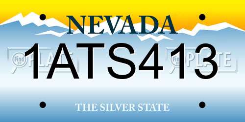 1ATS413 Nevada License Plate