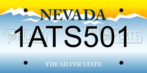 1ATS501 Nevada License Plate