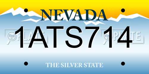 1ATS714 Nevada License Plate
