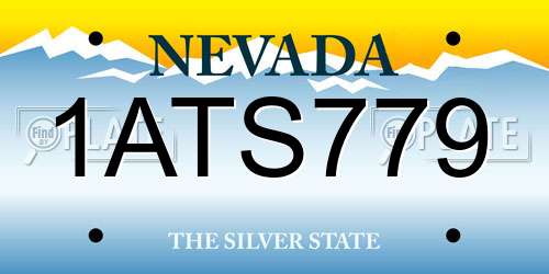1ATS779 Nevada License Plate