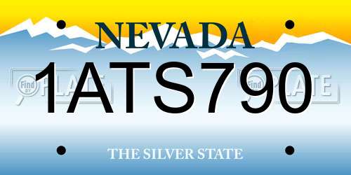 1ATS790 Nevada License Plate