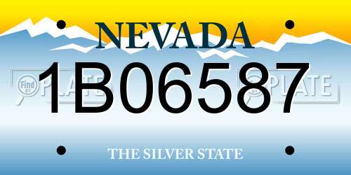 1B06587 Nevada License Plate